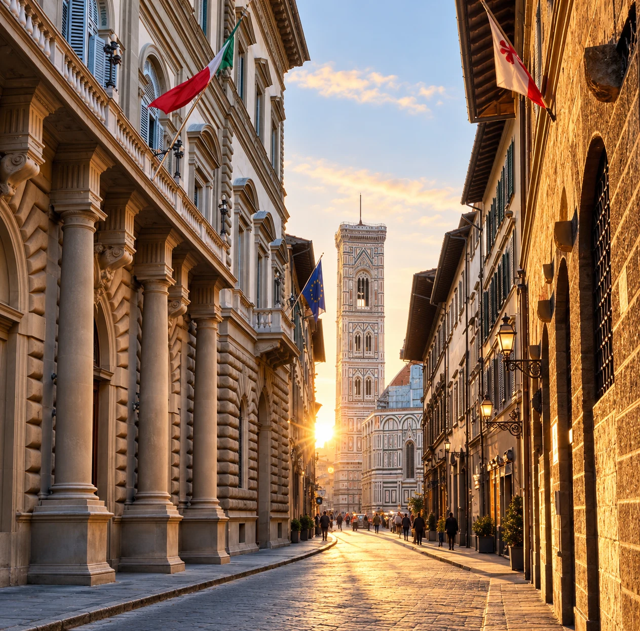 Via dell'Oriuolo a Firenze, nei pressi dello Studio Legale Roselli